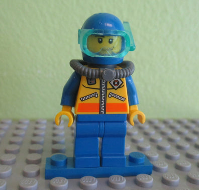 LEGO Minifigure-Coast Guard City - Diver 2-Town / City / Coast Guard-CTY065-Creative Brick Builders